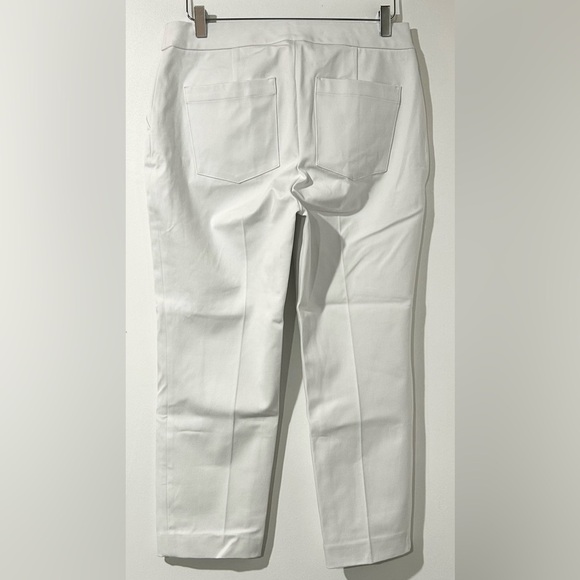 Spanx On-the-Go Ankle Slim Straight Pants in Classic White L Petite - Picture 11 of 13